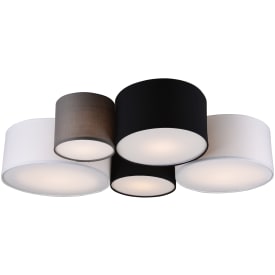 Trio Lighting Hotel taklampe, 5-i-1