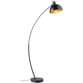 Trio Lighting Recife gulvlampe, sort/gull