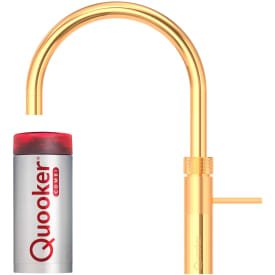 Quooker Fusion Round kjøkkenarmatur, Combi tank, gull