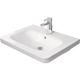 Duravit DuraStyle servant 65*48cm med overløp og armaturhull, hvit