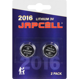 Japcell CR2016 batterier, 2 st.