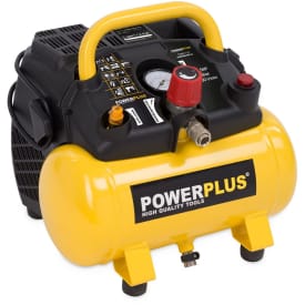 PowerPlus oliefri kompressor med 6 liters tank, 1,5HK