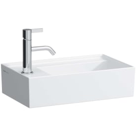 Kartell Laufen servant, 46x28 cm, venstre, hvit