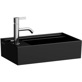 Kartell Laufen tvättställ, 46x28 cm, vänster, matt svart