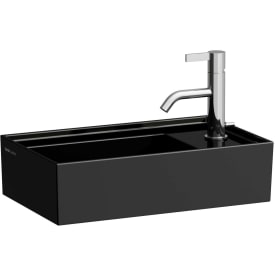 Kartell Laufen tvättställ, 46x28 cm, höger, svart
