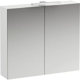 Laufen Base speilskap med lys, 80x70 cm, matt hvit