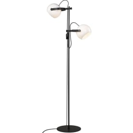 Halo Design DC gulvlampe med 2 skjermer, opal