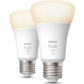 Philips Hue White E27 standardlampa, 2-pack, 9W