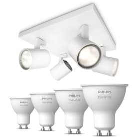 Philips Runner spotlampe, 4 spots, Hue White pærer