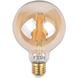 6 stk Fesh Smart Home LED-globepære, E27, Ø125 mm, amber