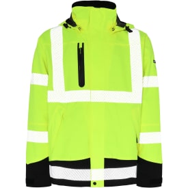 Lyngsøe pustende regnjakke stretch FOX4WS-5057, kl.3, gul/svart, L