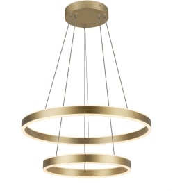 SLV One Double pendellampa, mässing