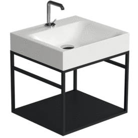 Lavabo Cento vægmodul, 50x44 cm, mat sort