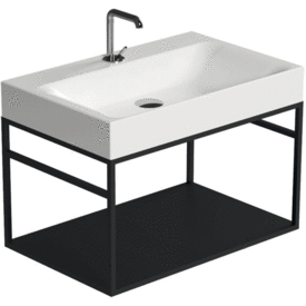 Lavabo Cento gulvmodul, 70x44 cm, matt svart