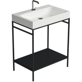 Lavabo Cento gulvmodul, 70x44 cm, matt svart