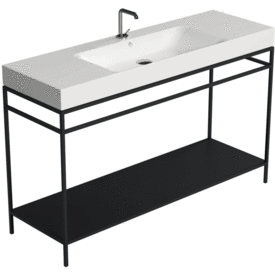 Lavabo Cento gulvmodul, 140x44 cm, mat sort