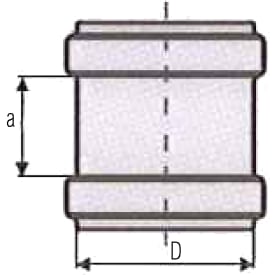 ACO 75 mm rustfri, syrefast dreneringsglidemansjett, AISI 316