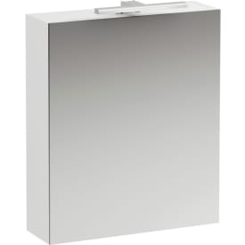 Laufen Base speilskap med lys, 60x70 cm, venstre, høyglans hvit