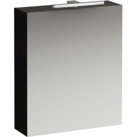 Laufen Base speilskap med lys, 60x70 cm, venstre, mørk alm