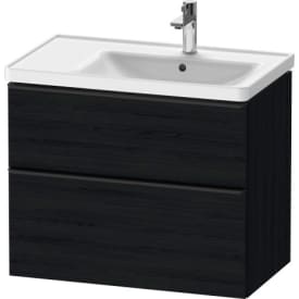 Duravit D-neo vaskeskab for højrevendt vask med 2 skuffer 78,4 x 45,2 cm i black oak