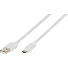 VIVANCO USB-C till USB-A 2.0 kabel 0,5m Vit
