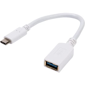 VIVANCO USB-C hann – USB 3.0 hunn 0,1 m hvit