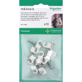 Schneider TCS-C3 skruvklammer, 8-12 mm, vit, 10 st