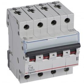 Automatsikring TX3 C 16A 4P, 4M, 6/6kA