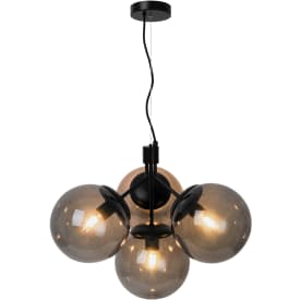 Nordlux Ivona lysekrone, sort, 4 lamper