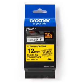 brother-tejp TZeS631, svart/gul, 12 mm x 8 m
