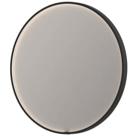 Sanibell Proline spejl med lys, Ø80 cm, sort