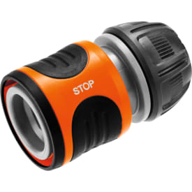 Gardena slangkoppling, med vattenstopp, 1/2"