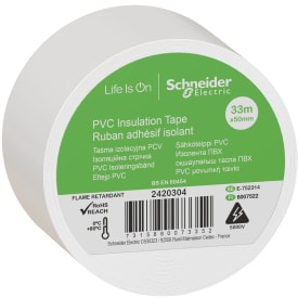 Schneider PVC isoleringstape 50 mm x 33 m i hvid