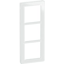 LK Fuga Pure designramme 3x1 modul i hvid glas