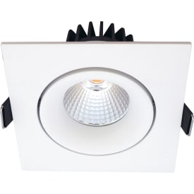 Nordtronic Velia Tilt downlight, 10,9W/3000K, LED, firkantet, matt hvit