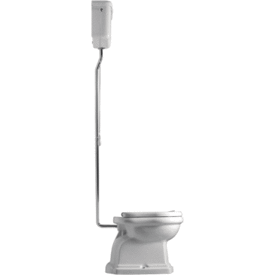 Lavabo Retro High toalett, vit/krom