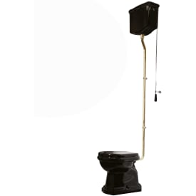 Lavabo Retro High toalett, svart/mässing