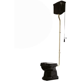 Lavabo Retro High toilet, sort/messing