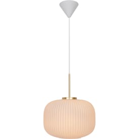 Nordlux Milford pendellampa, mässing, Ø30 cm