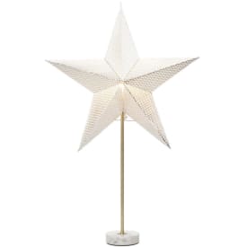 Konstsmide adventsstjärna med ljus, 45 cm, silver