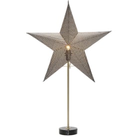 Konstsmide julestjerne med lys, 45 cm, sort