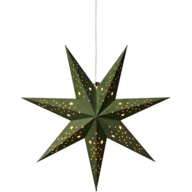 Konstsmide adventsstjärna med ljus, 60 cm, grön