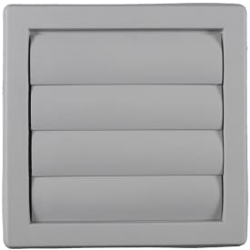 Duka lamellventil, Ø100 mm, 180x180 mm, grå