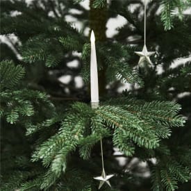 Nordic Winter juletrelys, stjerneholder i sølv, 20 stk