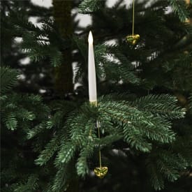 Nordic Winter juletræslys med holder, 20 stk, guldfarvet