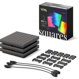 Twinkly Squares ljuspaneler förlängningssats, 3-pack