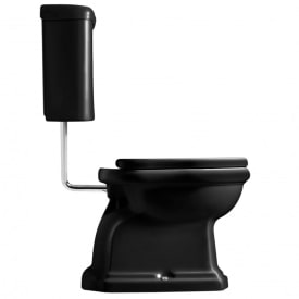 Lavabo Retro Low toilet, sort/krom