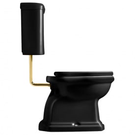 Lavabo Retro Low toalett, svart/mässing