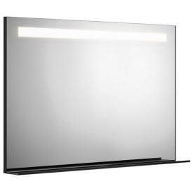 Gustavsberg speil med lys, 120x80,2 cm, sort