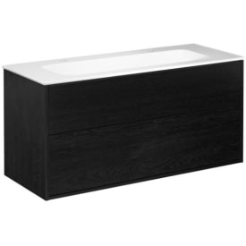 Gustavsberg Artic møbelpakke, 120x47 cm, sort ask/hvid